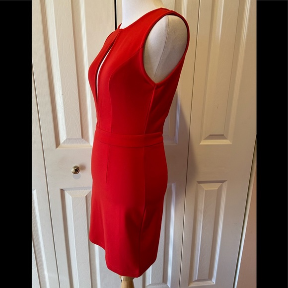 Sexy Open Front Little Red Dress by Tobi - Picture 3 of 7